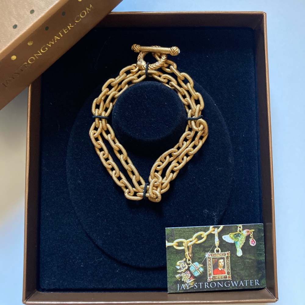 Jay Strongwater Luxurious Gold Necklace - 17 inches